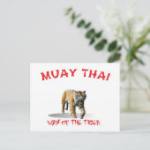 Muay Thai Way of the Tiger Postcard Postkarte (Stehend Vorderseite)