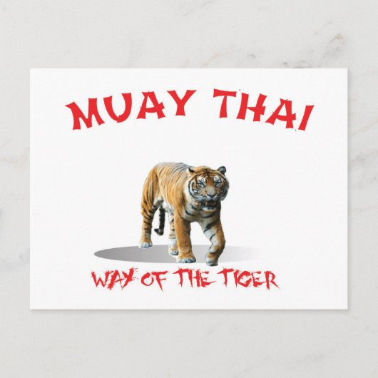 Muay Thai Way of the Tiger Postcard Postkarte (Vorderseite)