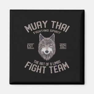 Muay Thai Wolf Thai Boxen Kickboxen  Magnet