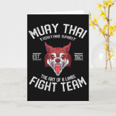 Muay Thai Wolf - Thai-Boxen und Kickboxen  Karte (Gelbe Blume)