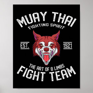 Muay Thai Wolf - Thai-Boxen und Kickboxen Poster