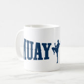 Muay thailändisches Logo Kaffeetasse (Vorderseite Links)