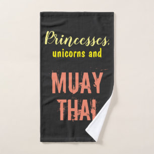 Muay thailändisches - Prinzessin- und Einhornzita Handtuch