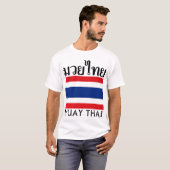 Muay thailändisches + Thailand-Flagge T-Shirt (Vorne ganz)