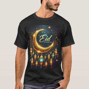 Mubarak Crescent Moon & Lanterns Mens T-Shirt