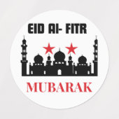 Mubarak Ho Eid Etiketten (Design 2)