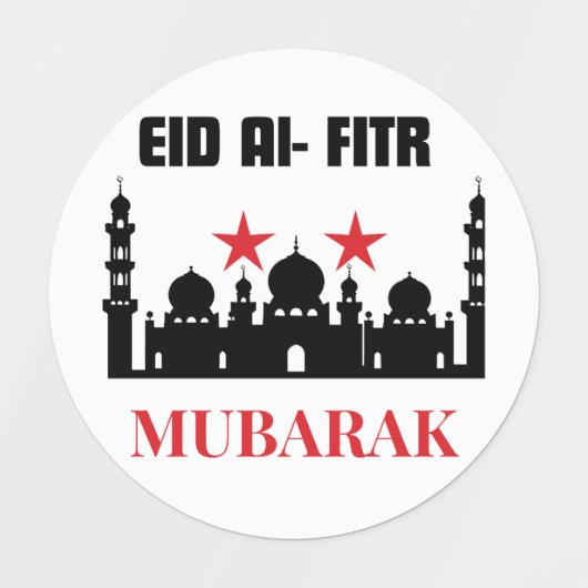 Mubarak Ho Eid Etiketten (Design 2)
