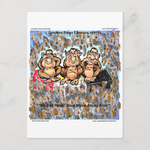 Mubarek sieht keine bösen Sammelgutscheine für Car Postkarte