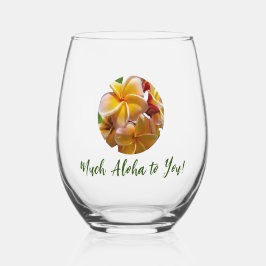 Much Aloha To You Stemless Wine Glass Weinglas Ohne Stiel