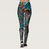 Much crooked red and sky burnt with grooves leggings (Rückseite)