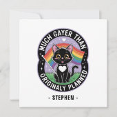 Much Gayer - Funny Niedlich Black Cat LGBTQ Prix (Vorderseite)