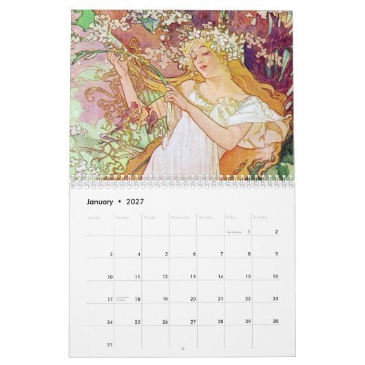 Mucha 2012 kalender (Jan 2027)