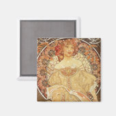 Mucha 2 - 1890 - bedrückt magnet (Vorderseite/Rückseite)