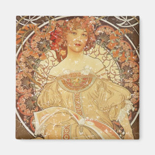 Mucha 2 - 1890 - bedrückt magnet