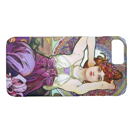 Mucha Amethyst Case-Mate iPhone Hülle (Rückseite (Horizontal))