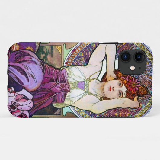 Mucha Amethyst Case-Mate iPhone Hülle (Rückseite (Horizontal))
