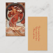 Mucha Art Nouveau - Art Deco Business Cards Visitenkarte (Vorne/Hinten)