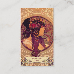 Mucha Art Nouveau - Art Deco Business Cards Visitenkarte