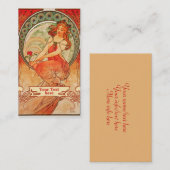 Mucha Art Nouveau - Art Deco Business Cards Visitenkarte (Vorne/Hinten)