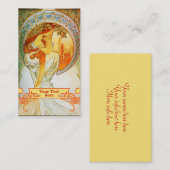 Mucha Art Nouveau - Art Deco Business Cards Visitenkarte (Vorne/Hinten)