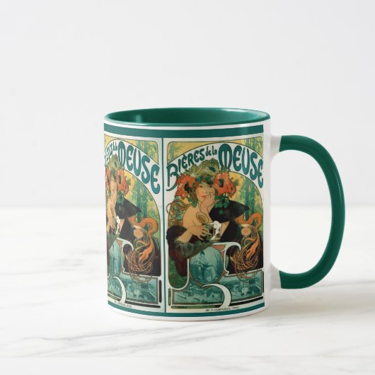 Mucha Art Nouveau: Bieres de la Meuse Tasse (Rechts)