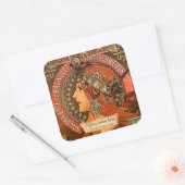 Mucha Art Nouveau Buchzeichen Stickers (Umschlag)
