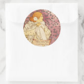 Mucha Art Nouveau Buchzeichen Stickers (Tasche)