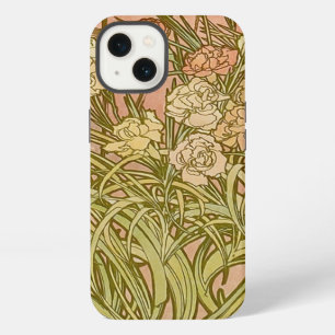 Mucha Art Nouveau Carnation Blume iPhone 13 Hülle