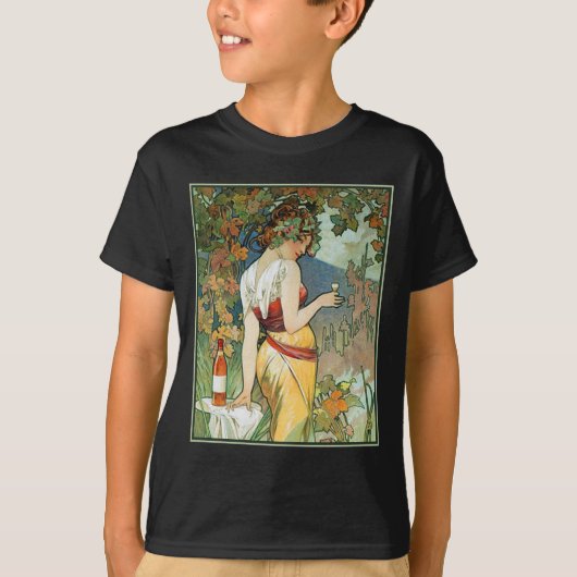 Mucha - Art Nouveau - Cognac T-Shirt (Vorderseite)