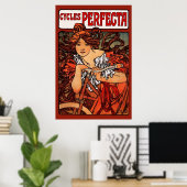 Mucha Art Nouveau Cycles Fahrradposter Poster (Heimbüro)
