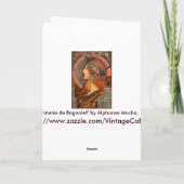 Mucha - Art Nouveau Feiertagskarte (Rückseite)