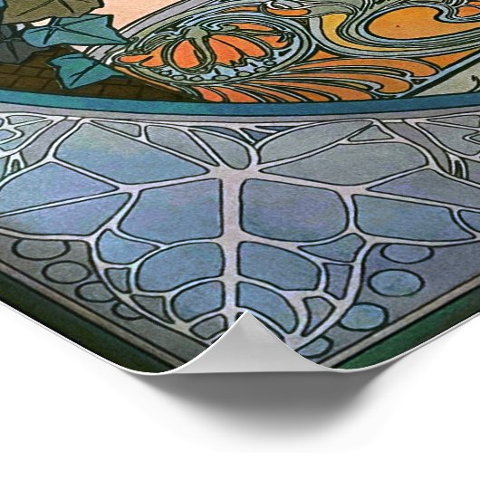 Mucha - Art Nouveau Ivy Poster (Ecke)