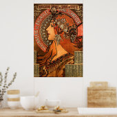 Mucha Art Nouveau Ladys Soap Poster (Küche)
