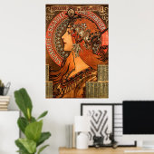 Mucha Art Nouveau Ladys Soap Poster (Heimbüro)