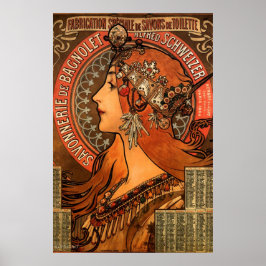 Mucha Art Nouveau Ladys Soap Poster