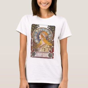 Mucha Art Nouveau T - Shirt - Zodiac - La Plume