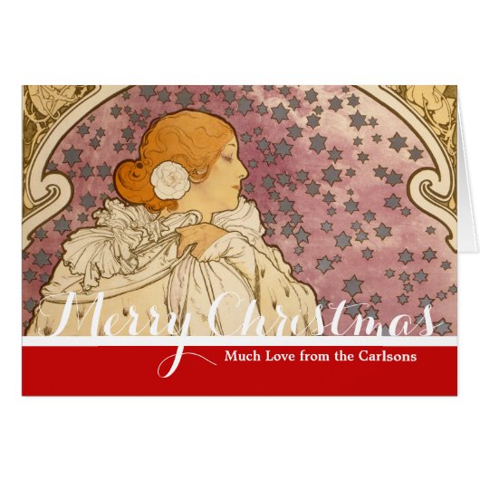 Mucha Art Nouveau Woman Beauty (Vorderseite (Horizontal))