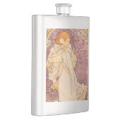 Mucha Art Nouveau Woman Beauty Flachmann (Rechts)