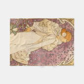 Mucha Art Nouveau Woman Beauty Fleecedecke (Vorderseite (Horizontal))