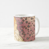 Mucha Art Nouveau Woman Beauty Kaffeetasse (VorderseiteRechts)