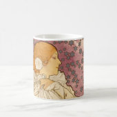 Mucha Art Nouveau Woman Beauty Kaffeetasse (Mittel)