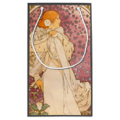 Mucha Art Nouveau Woman Beauty Kleine Geschenktüte (Rückseite)