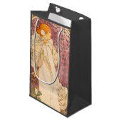Mucha Art Nouveau Woman Beauty Kleine Geschenktüte (Vorderseite Schrägansicht)