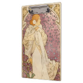Mucha Art Nouveau Woman Beauty Klemmbrett (Links)