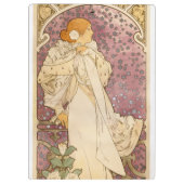 Mucha Art Nouveau Woman Beauty Klemmbrett (Rückseite)