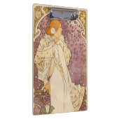 Mucha Art Nouveau Woman Beauty Klemmbrett (Rechts)