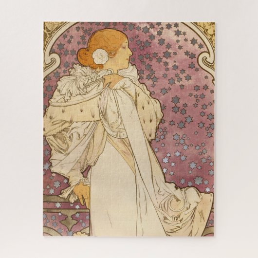 Mucha Art Nouveau Woman Beauty Puzzle (Vertikal)