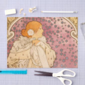 Mucha Art Nouveau Woman Beauty Seidenpapier (Handwerk)