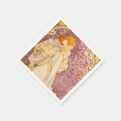 Mucha Art Nouveau Woman Beauty Serviette (Ecke)