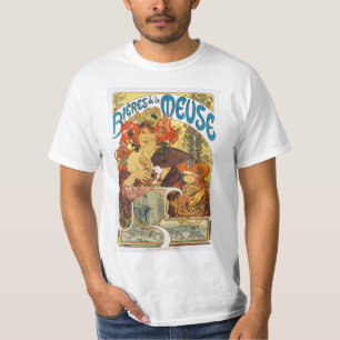 Mucha - Bieres De-La Maas (Bier des Musen) T-Shirt